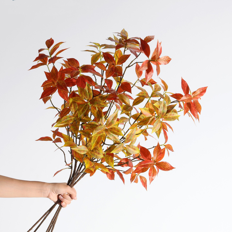 Artificial Green Plant with Two Branches, Small Tea Leaves, Fake Branches, New Chinese-Style Flower Arrangement, Home Living Room Decoration, Horse-Drank Wine Tree Artificial Green Plant with Two Branches, Small Tea Leaves, Fake Branches, New Chinese-Style Flower Arrangement, Home Living Room Decoration, Horse-Drank Wine Tree