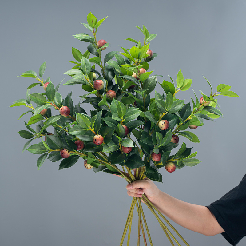 Artificial Flower Tea Seeds, Tea Fruit, Tea Buds, Artificial Fake Garden Forest Landscaping, Tea Tree Plants, Flower Arrangement Decoration, Green Plants, Fake Fruits