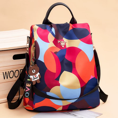 Рюкзак, модная сумка через плечо для путешествий, Гонконг, ткань оксфорд, анти-кража