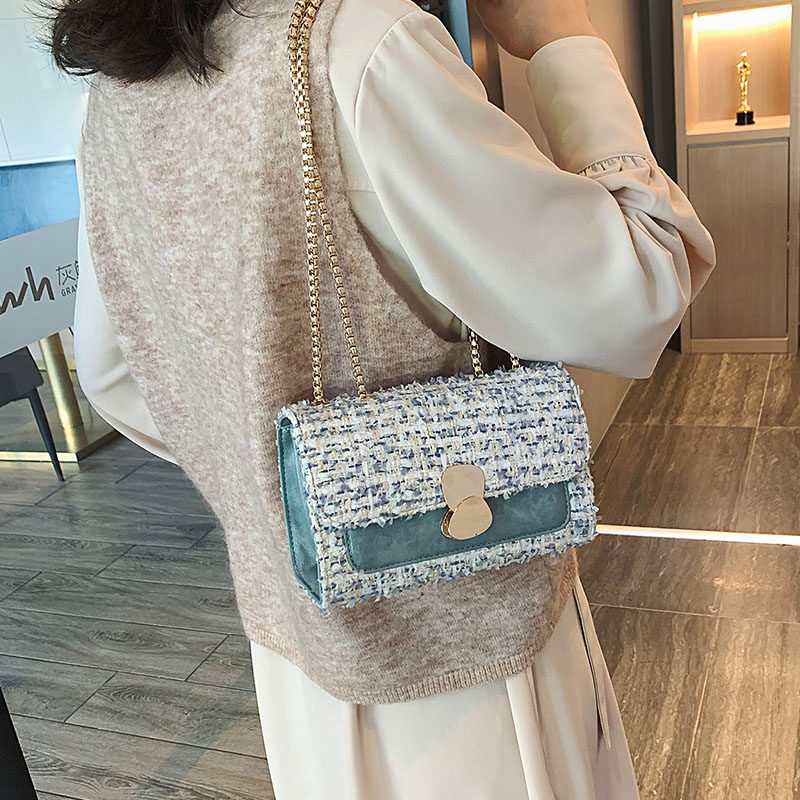 High-end French niche bag 2022 new trend chain plush messenger bag all-match ins women's bag