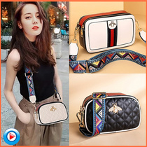Hong Kong Small Bag 2022 New Fashion One Shoulder Cross Body Bag Small Square Bag Wild Ins Tide Leather Womens Bag