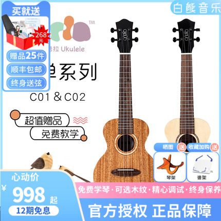 White Bear Music adela Adela C01 C02 Veneer Jukrirukule Beginners Small Guitar 23 inch