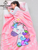  Childrens baby blanket gift box Newborn baby small blanket thickened double blanket gift four seasons universal