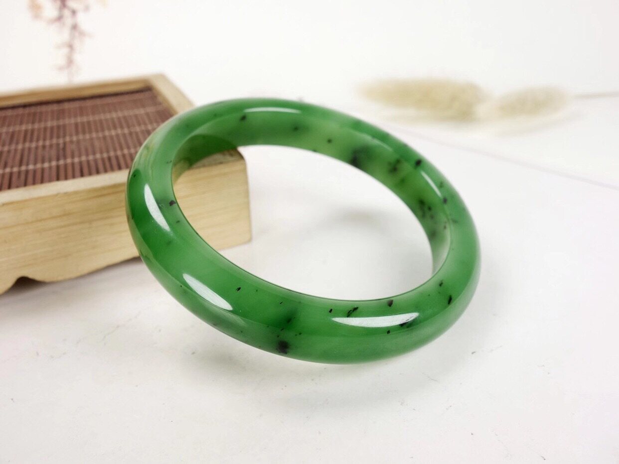 Natural Russian No. 7 Old Mine Jasper Green Woman Rose Bracelet Accessories