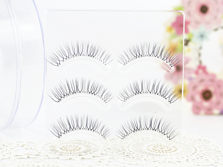 Dứa em gái lông mi giả sắc nét tự nhiên trang điểm nude không đều dệt tự nhiên.21 mềm mại 3 cặp sợi nhỏ - Lông mi giả lông mi chồn
