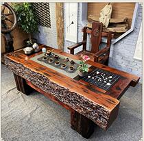 Old boat wood solid wood tea table chair combined home living room Gongfu tea Several tea Taichung style antique office tea art table