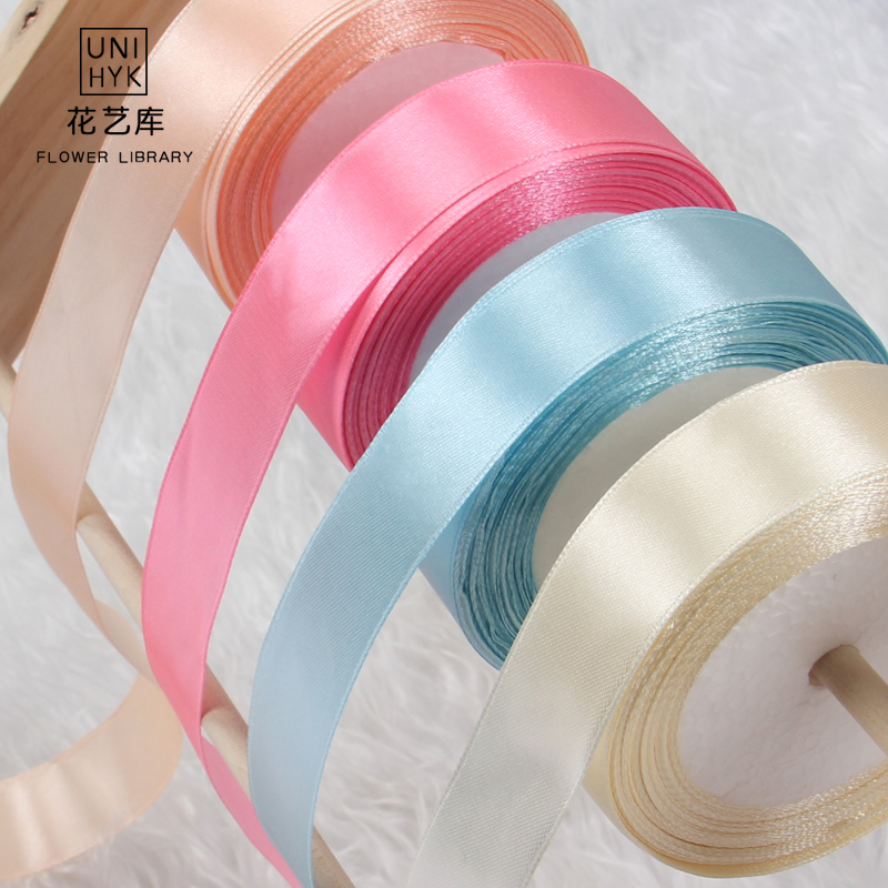 Pure colour bouquet silk with butterfly knot satin with floral gift wrapping butterfly knots handmade rose-made material