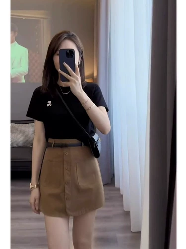 Летняя одежда, модная мини-юбка, комплект, коллекция 2023, подходит для подростков, по фигуре, изысканный стиль