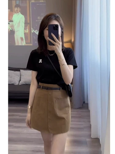 Летняя одежда, модная мини-юбка, комплект, коллекция 2023, подходит для подростков, по фигуре, изысканный стиль