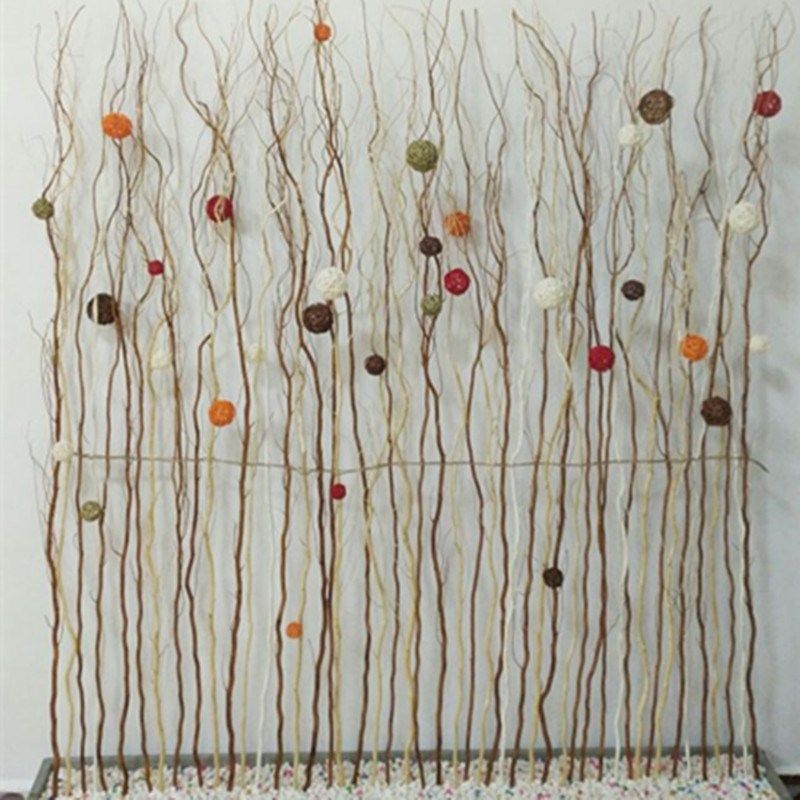 Longliu branch Yunlongliu wedding decoration process drying branch partition window drying branch living room landing fake branch simulation branch