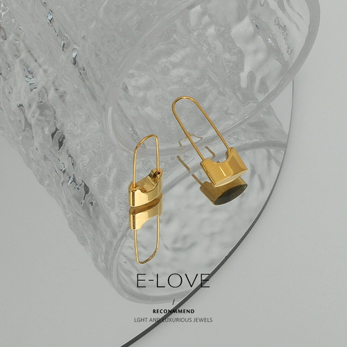 Tide, ретро сексуальная золотая булавка, серьги, простой и элегантный дизайн