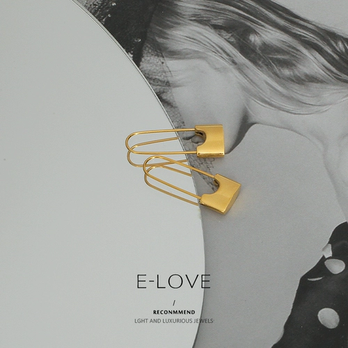 Tide, ретро сексуальная золотая булавка, серьги, простой и элегантный дизайн