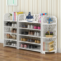 Shoe rack multi-layer simple living room household shoe cabinet wood-plastic board storage rack assembly simple modern dust-proof rack