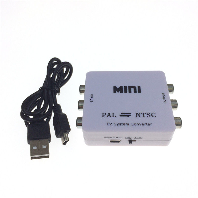 PAL to NTSC to PAL Intercard Set-Top Box TV Mechanism Converter AV to AV Lotus Head 3RCA Jack