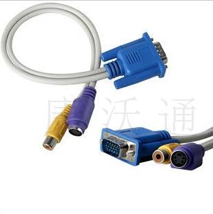 Computer connection TV VGA transfer S terminal Lotus AV film switching line converter connecting line