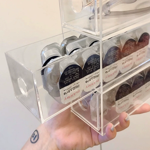 Невидимые очки, акриловая коробка для хранения, настольная косметическая тени для век