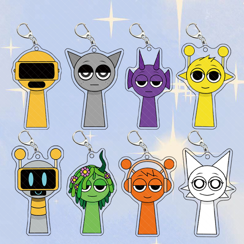 Rhythm Box Peripheral Keychain Cartoon Cute Acrylic Jewelry School Bag Gift Pendant Hot Style Super Cute