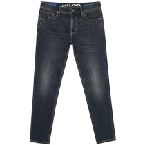 Jack Jones autumn and winter fashion slim fit washed whiskers design warm stretch jeans trousers mens trousers mens clothing