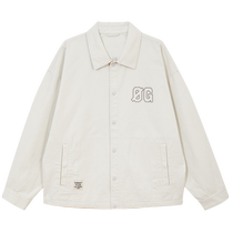 Jack Jones Autumn New Mens Loose Cotton Letter Embroidery Printed Lapel Denim Jacket Jacket Mens Clothing