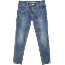 Jack Jones Autumn Slim Fit Tide High Stretch Medium Blue Denim Washed Whisker Design Trousers Jeans Mens Pants