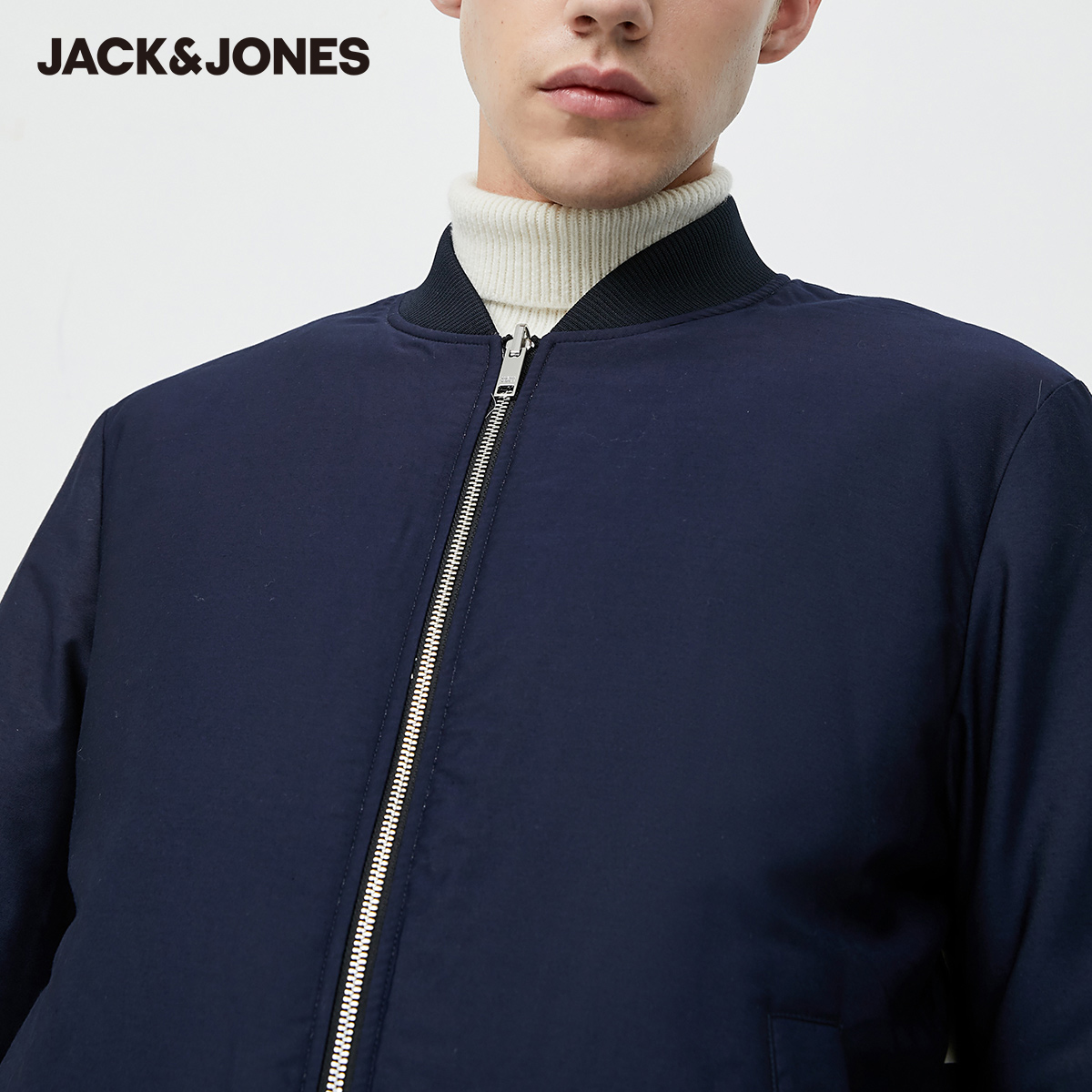 Jack Jones Mùa xuân nam bóng chày Collar Editing Business Casual áo khoác bông 220109509