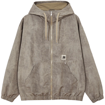 Jack Jones Autumn Loose Fashion Simple Letter Patch Decorated Drawstring Hooded Jacket Jacket Tops Mens Clothing