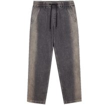 Jack Jones spring and summer comfortable trendy versatile loose fashionable gradient washed design dark gray jeans trousers mens clothing