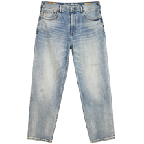 Jack Jones autumn new loose washed whiskers fashion trend all-match basic jeans trousers mens style