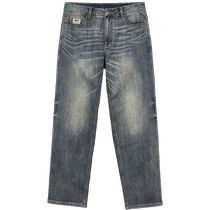 Jack Jones Winter Fashion Trendy Cool Versatile Comfortable Loose Long Pants Solid Color Washed Wide Leg Jeans Mens Wear