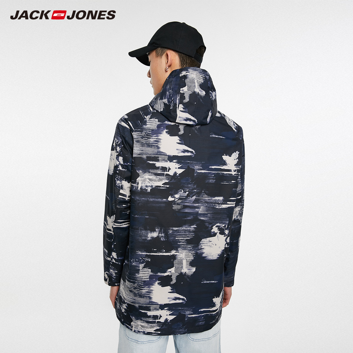 Jack Jones Tóm tắt in Sports Trench Coat Xuân / Hè mới nam đường gió