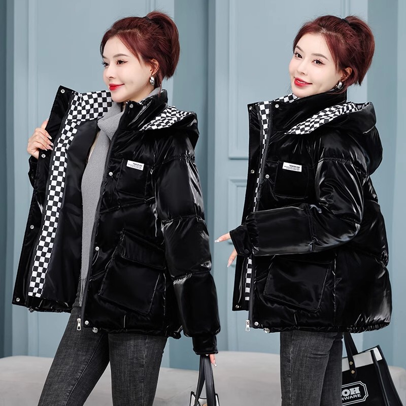 No-Wash Glossy Short down Jacket, White Duck Down, New 2025 Winter, Petite Size, High-End Fashion, Stylish, Thickened Coat