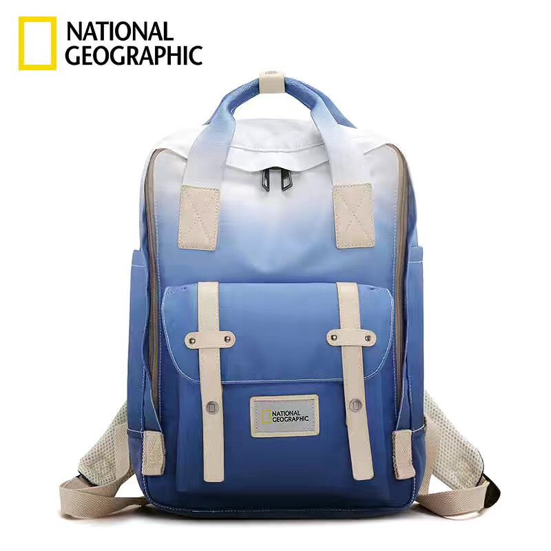 National Geographic Backpack School Bag Men's Backpack Outdoor Couple Handbag Macaron Computer Bag Waterproof Mountaineering Bag