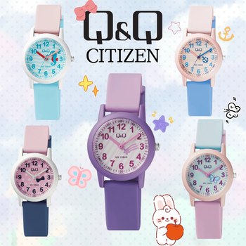 Cartoon pattern qampq children's watch hands mute