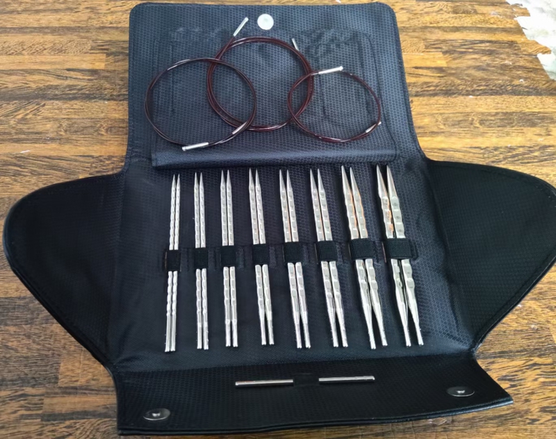 Trendy Detachable Crochet Hook Set, Spiral Circular Needles, 8 Sets of Three-Strand Interchangeable Heads, Knitting Tools, New Model