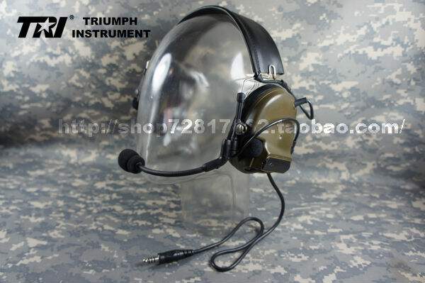 TRI Comtac-III Single Channel Tactical Noise Cancelling Headphones (OD Color)