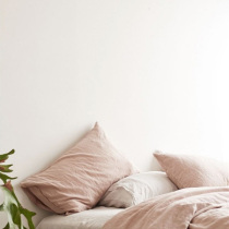 Linen Family Natural Hamma Gentle Texture Vegetarian color pillowcase sheet Quilt Cover Four Sets of Bedding Pure Color