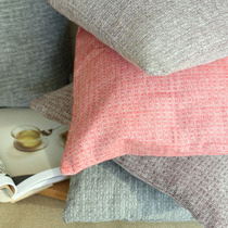 European and American single old passenger muscling in quality jacquard imported hemp natural all-twist pillow cover Multi-color without core