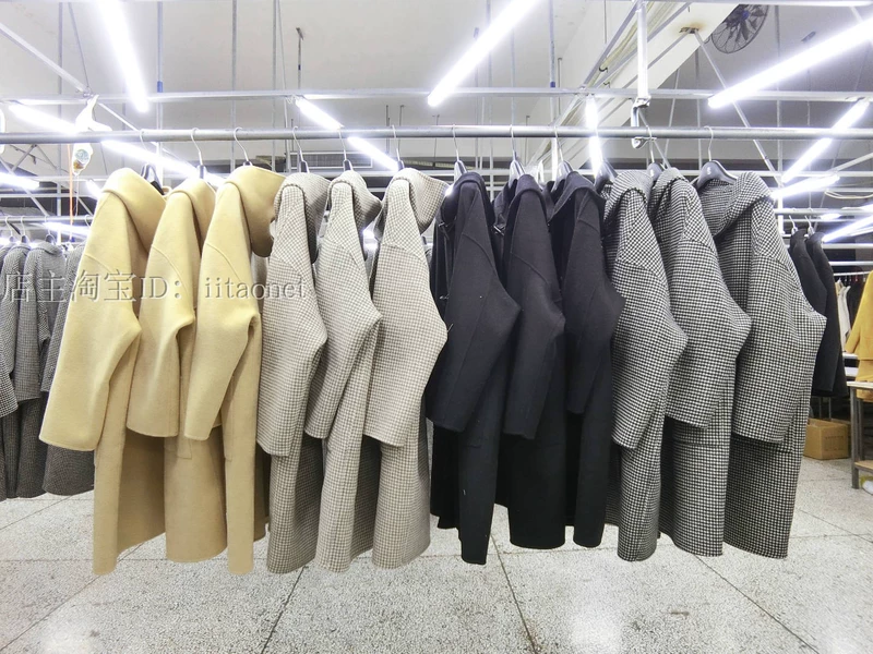 Áo len lông cừu mới được may bằng tay Hàn Quốc áo len cashmere trùm đầu có khóa sừng trong đoạn dài thả vai nữ - Accentuated eo áo