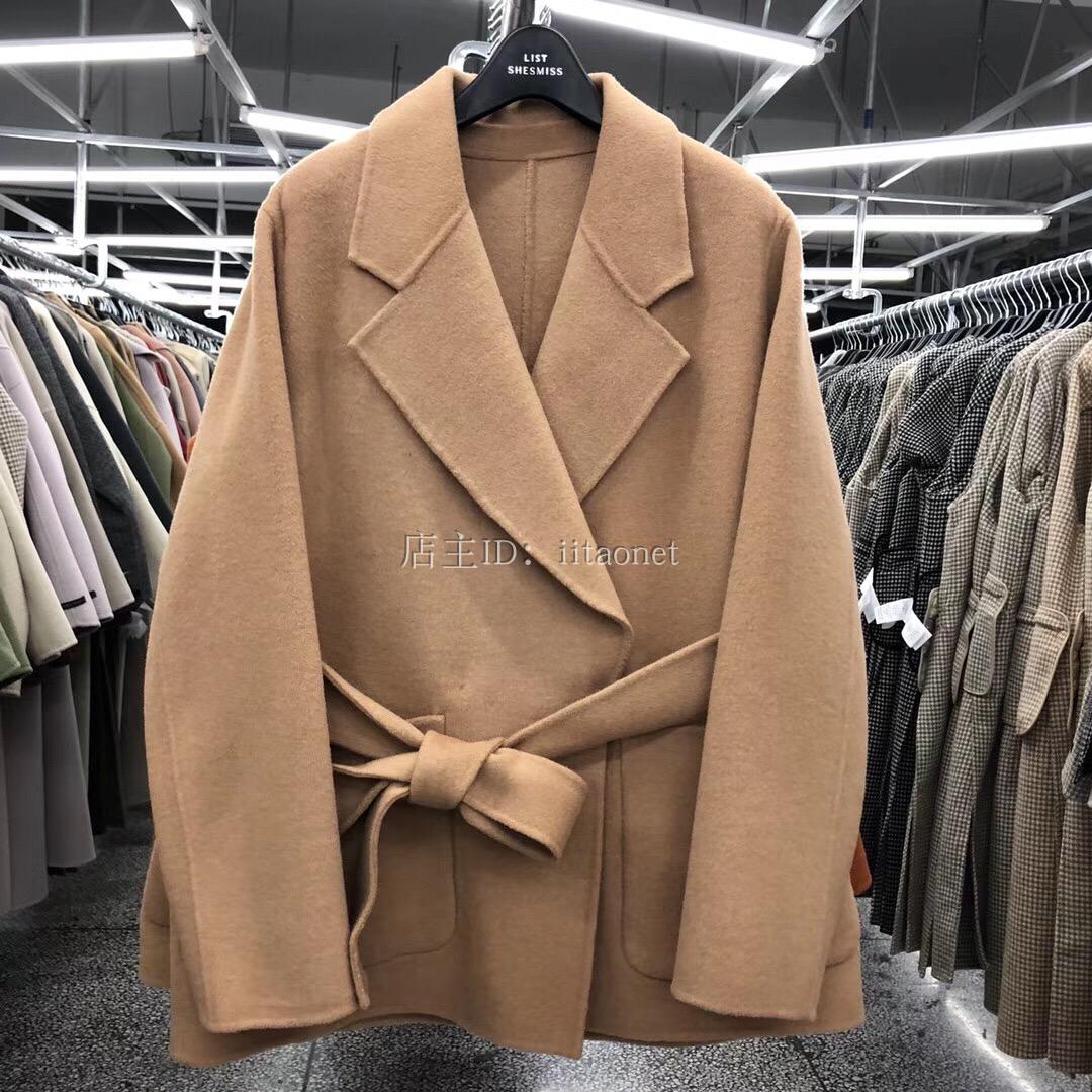 Giải phóng mặt bằng xuất khẩu phiên bản Hàn Quốc của áo len cashmere lông cừu khâu tay ngắn phần eo thắt lưng nữ nhiều màu áo khoác zara nữ