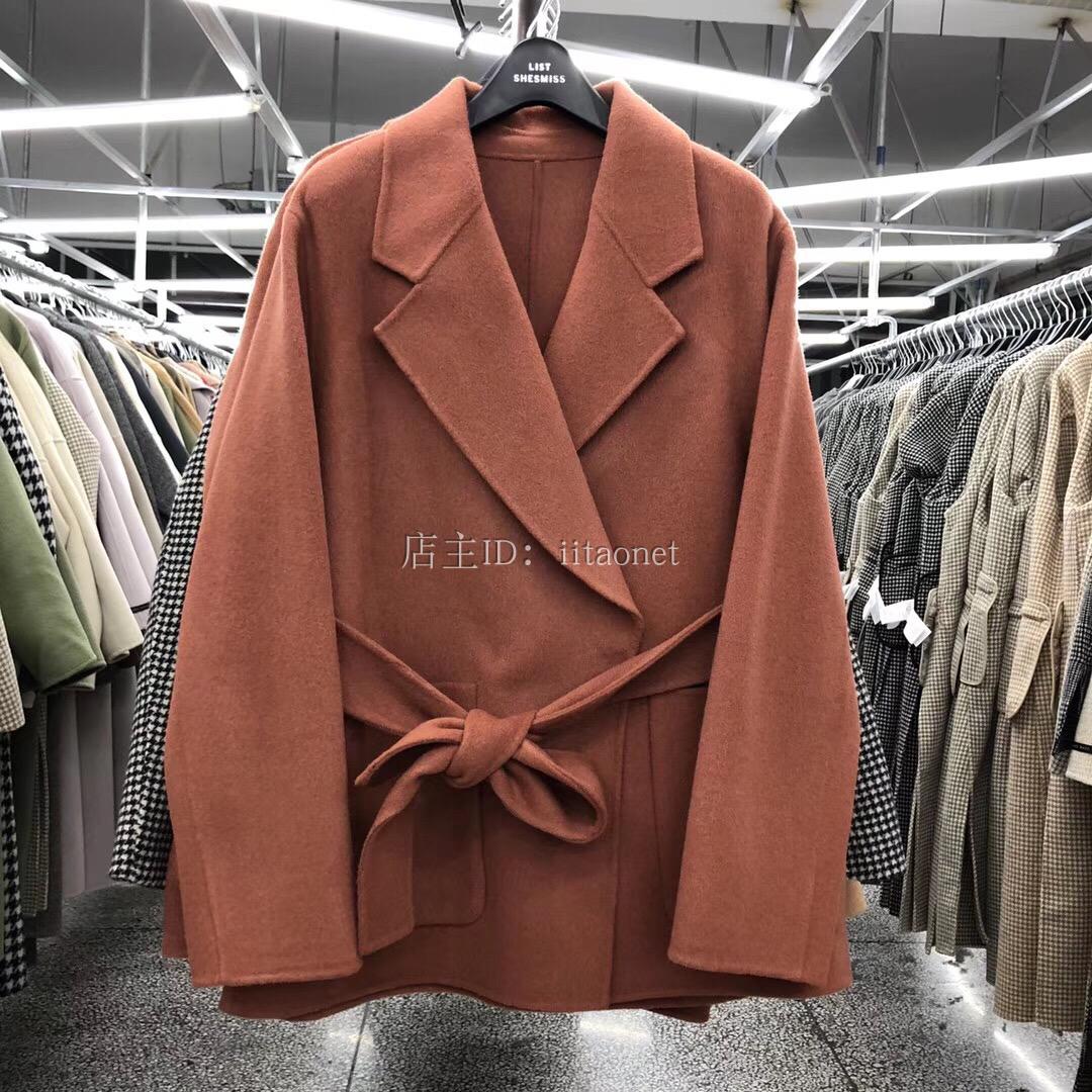 Giải phóng mặt bằng xuất khẩu phiên bản Hàn Quốc của áo len cashmere lông cừu khâu tay ngắn phần eo thắt lưng nữ nhiều màu áo khoác zara nữ