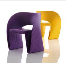 Nordic style FRP designer shell-shaped threaded chair indoor and outdoor rest back chair