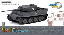 Veyron 60344 1:72 WWII German Tiger tank early type 503 heavy armored battalion 2 company defense gray