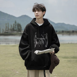 American Style Trendy Brand Hooded Sweatshirt for Men, Spring and Autumn 2025 New Hong Kong Style Loose Casual Men's Clothing Jacket