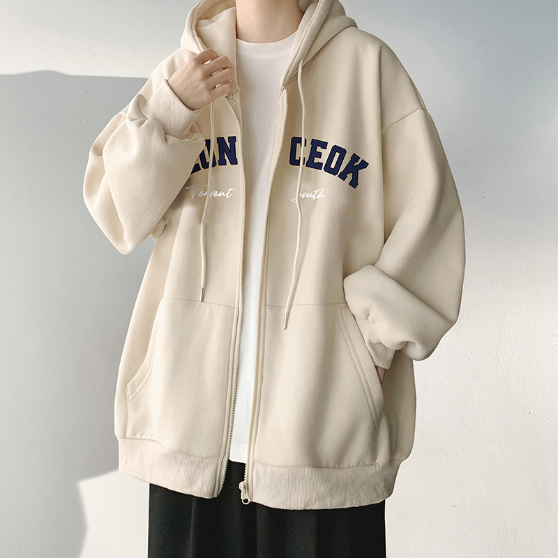 American Style Trendy Brand Jacket for Men, Spring, Autumn and Winter 2026 New Sports Hooded Cardigan Sweatshirt, Men's Clothing Jacket