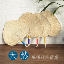 Vintage Fine Fan Summer Fan Handmade Grass Fan Hand Shaking Fan Babyna Cooling Mosquito Fan Brown Leaf Big Fan