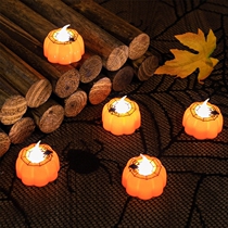 Halloween glowing pumpkin lights led ghost festival scene layout electronic candle lights props ornaments bar decorations