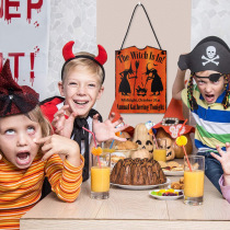 Halloween decorations wall hanging horror pendant hanging decoration secret room skull pumpkin door hanging haunted house scene decoration props