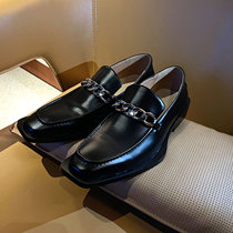 JY Light Cooked Mens Clothing Delicate Rings Leather Shoes 2022 Mens Shoes Business Casual Mens Trends Black Spring Autumn