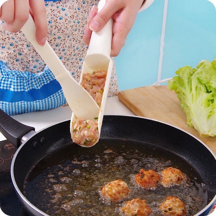 Kitchen DIY fish balls meatballs maker Pellets Pellet Molds Hot Pot Balls Balls of Shrimp Balls Processing Spoon Meat Filling