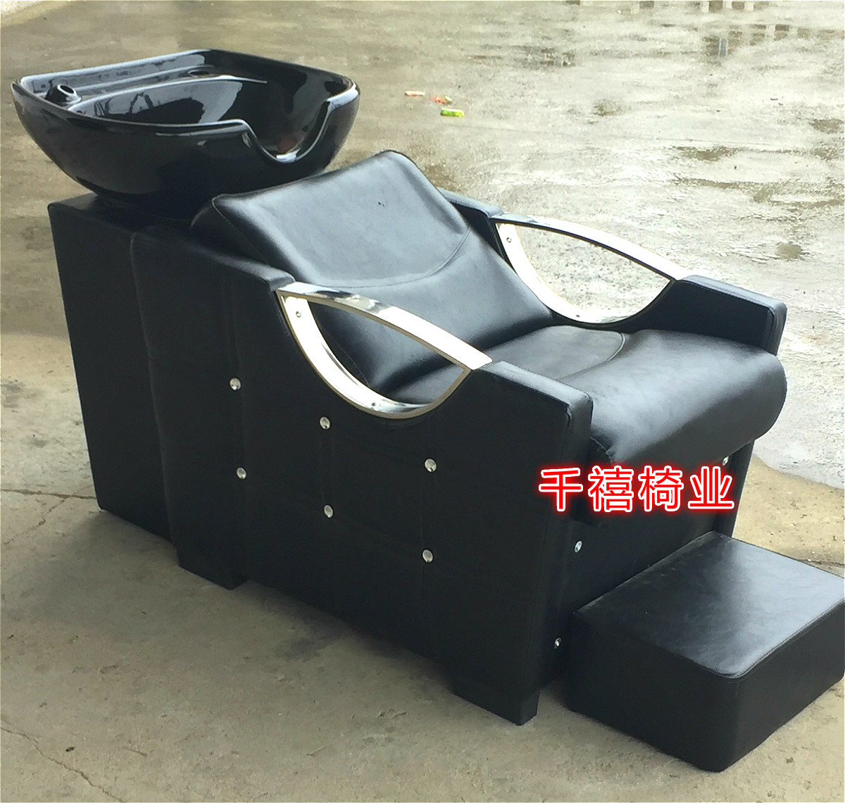 New net red deep basin flushing bed shampoo bed hair salon perm dyed ceramic square basin hair-raising shampoo pool half-lying punch bed